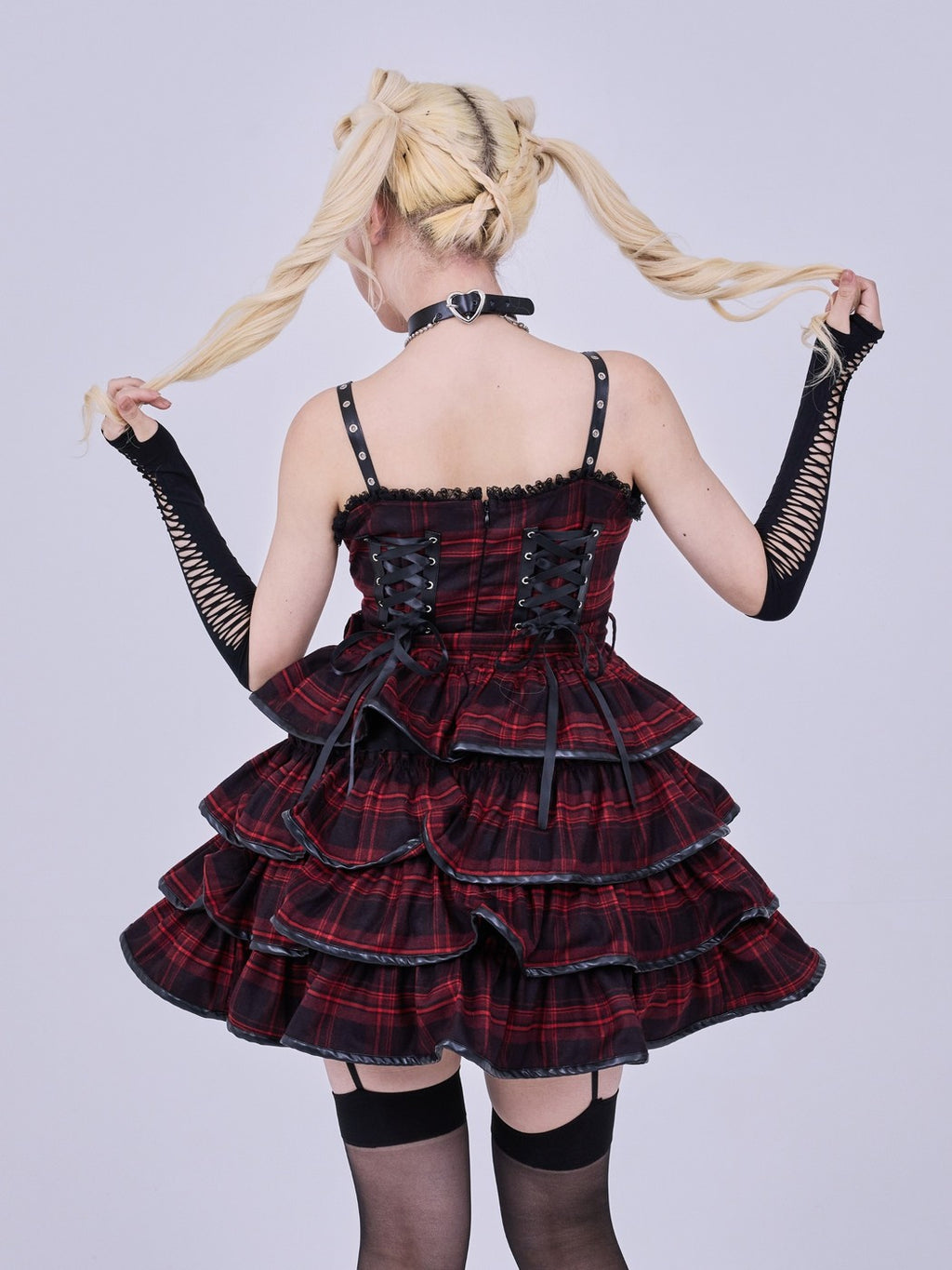 IMVAL / Check Layered Dress［RED］