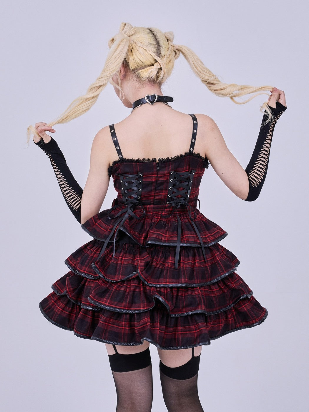 IMVAL / Check Layered Dress［RED］