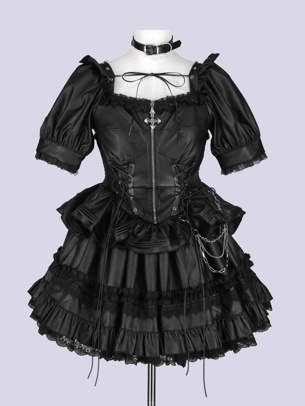 IMVAL / Cut-out Jacket & Skirt Set - BLK