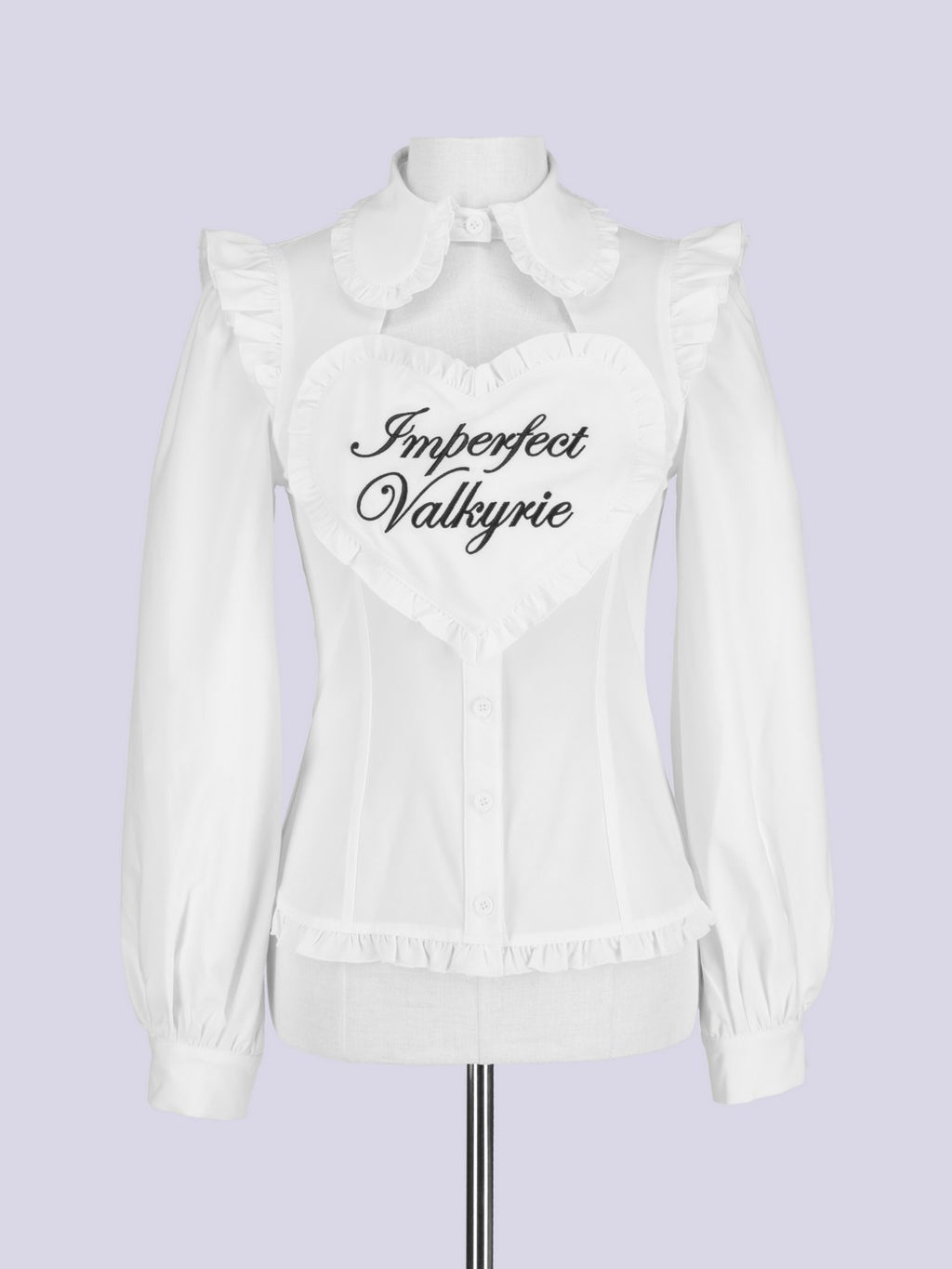 IMVAL / Heart Bib Blouse - WHT