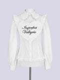 IMVAL / Heart Bib Blouse - WHT
