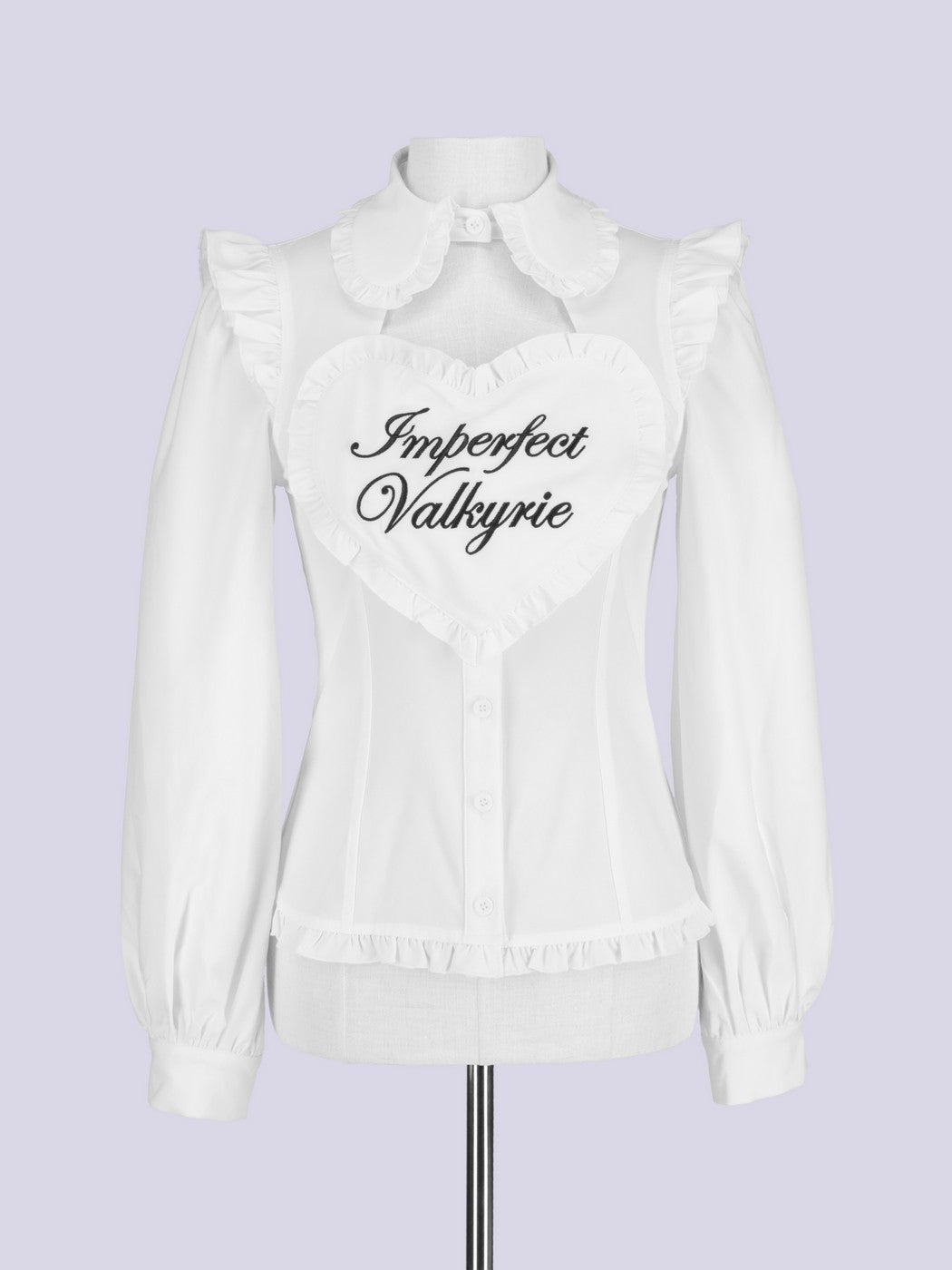 IMVAL / Heart Bib Blouse - WHT
