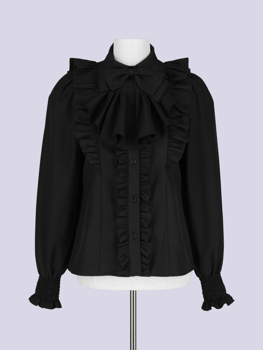 IMVAL / Classical Jabot Blouse - BLK