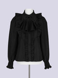 IMVAL / Classical Jabot Blouse - BLK