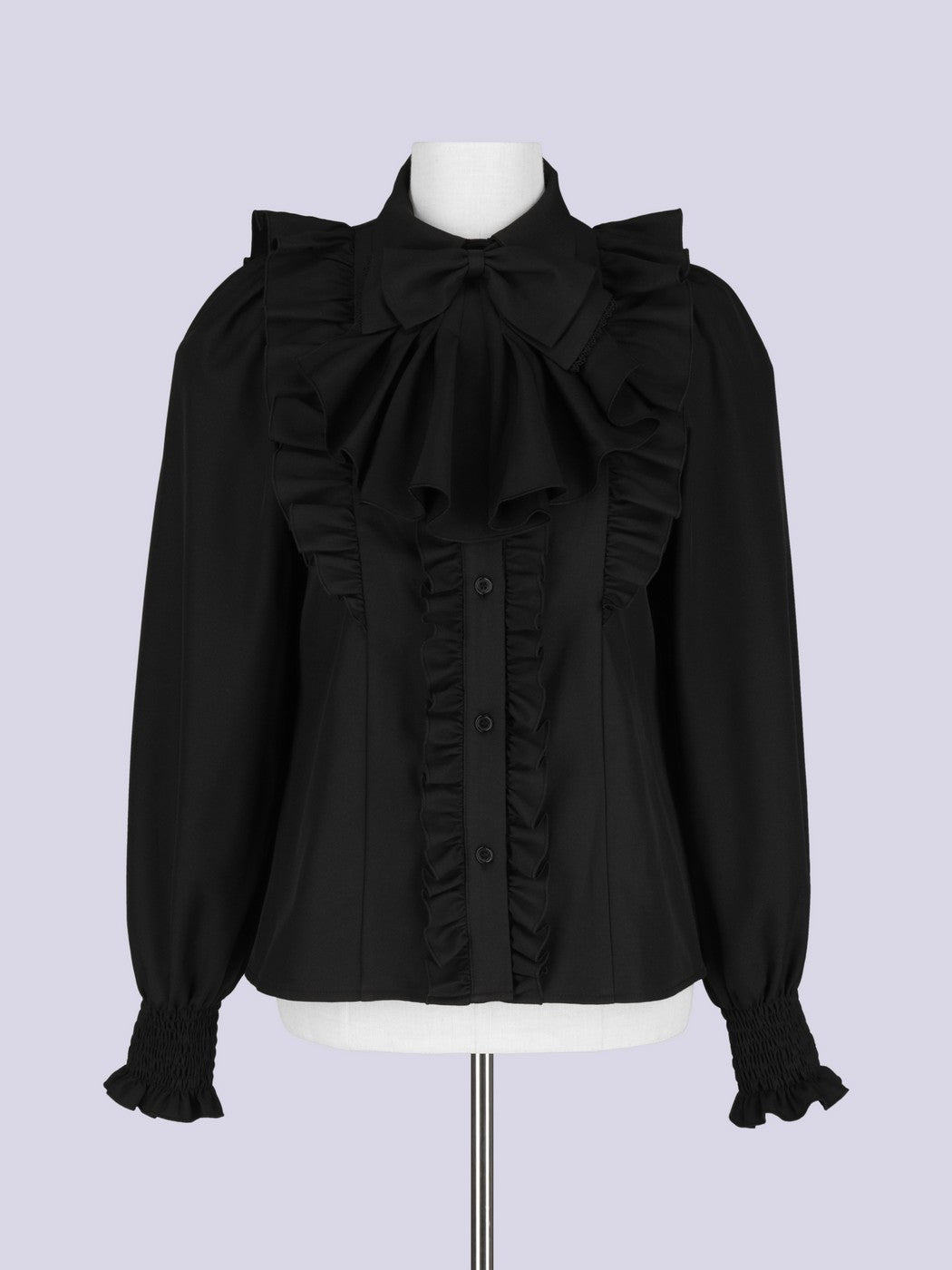 IMVAL / Classical Jabot Blouse - BLK