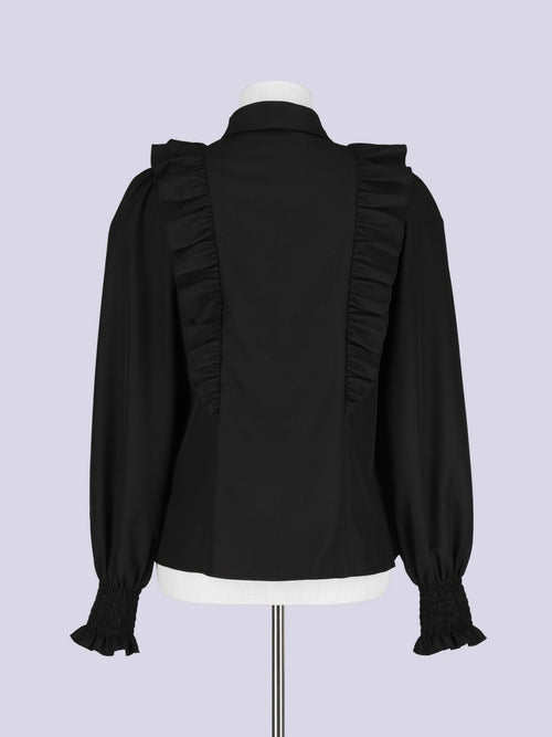 IMVAL / Classical Jabot Blouse - BLK
