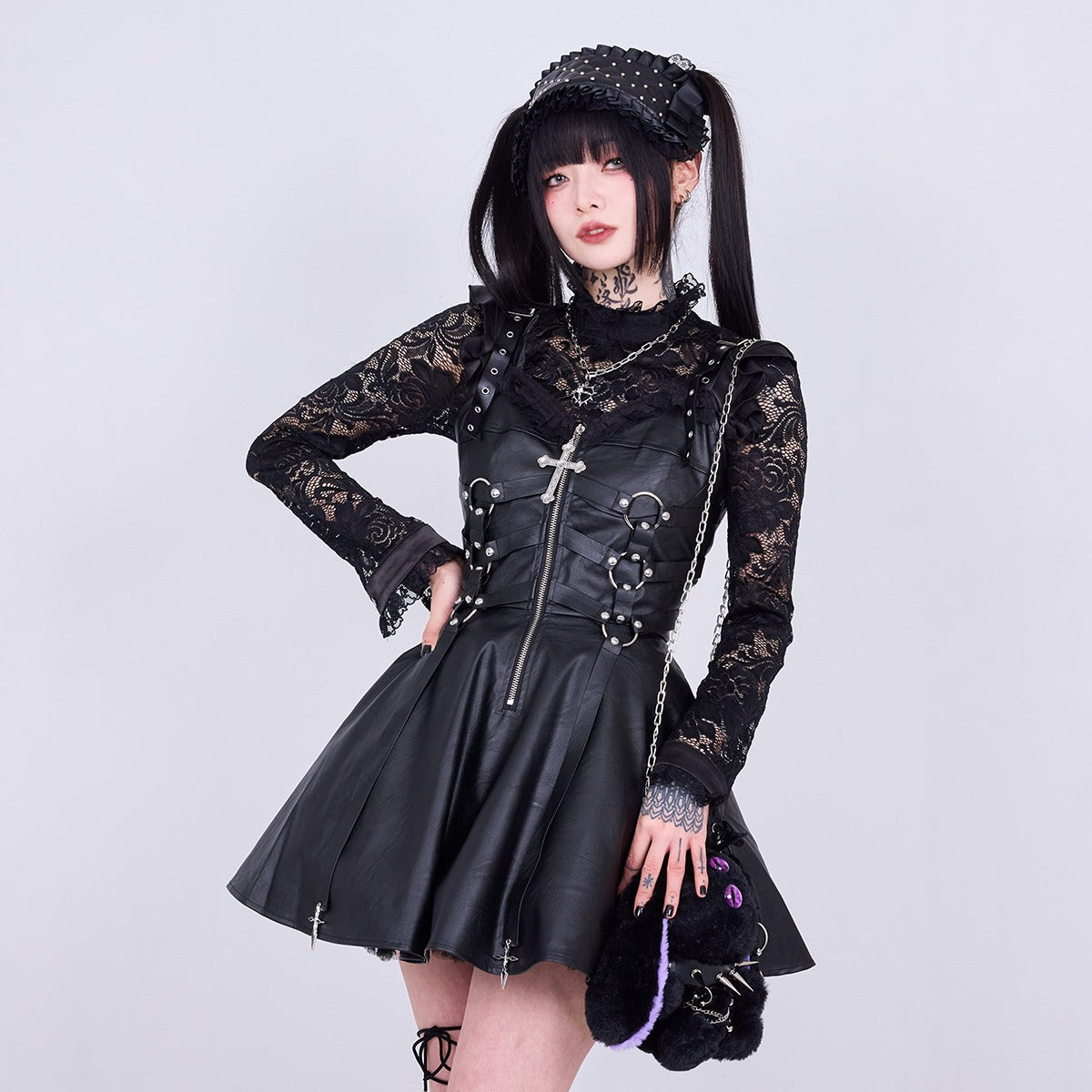 IMVAL / Harness Leather Dress [BLK]