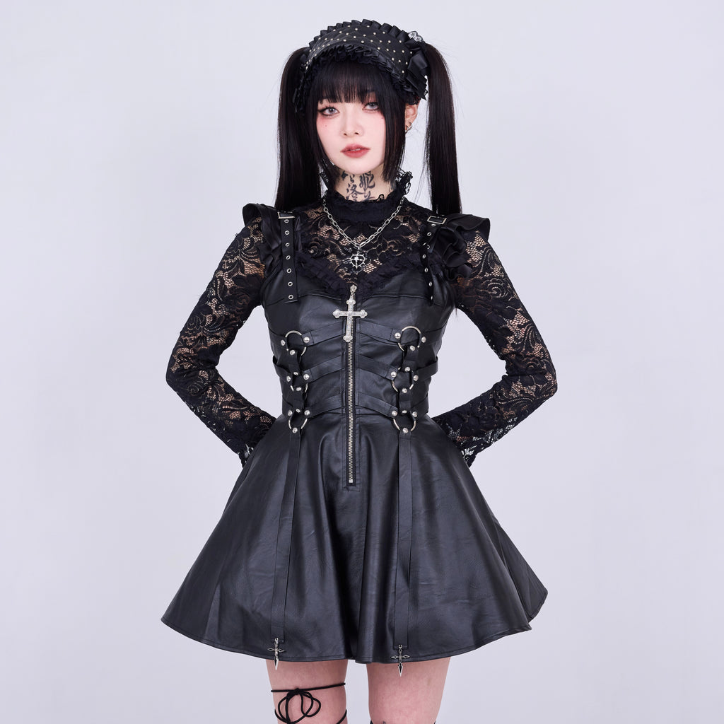 IMVAL / Harness Leather Dress [BLK]