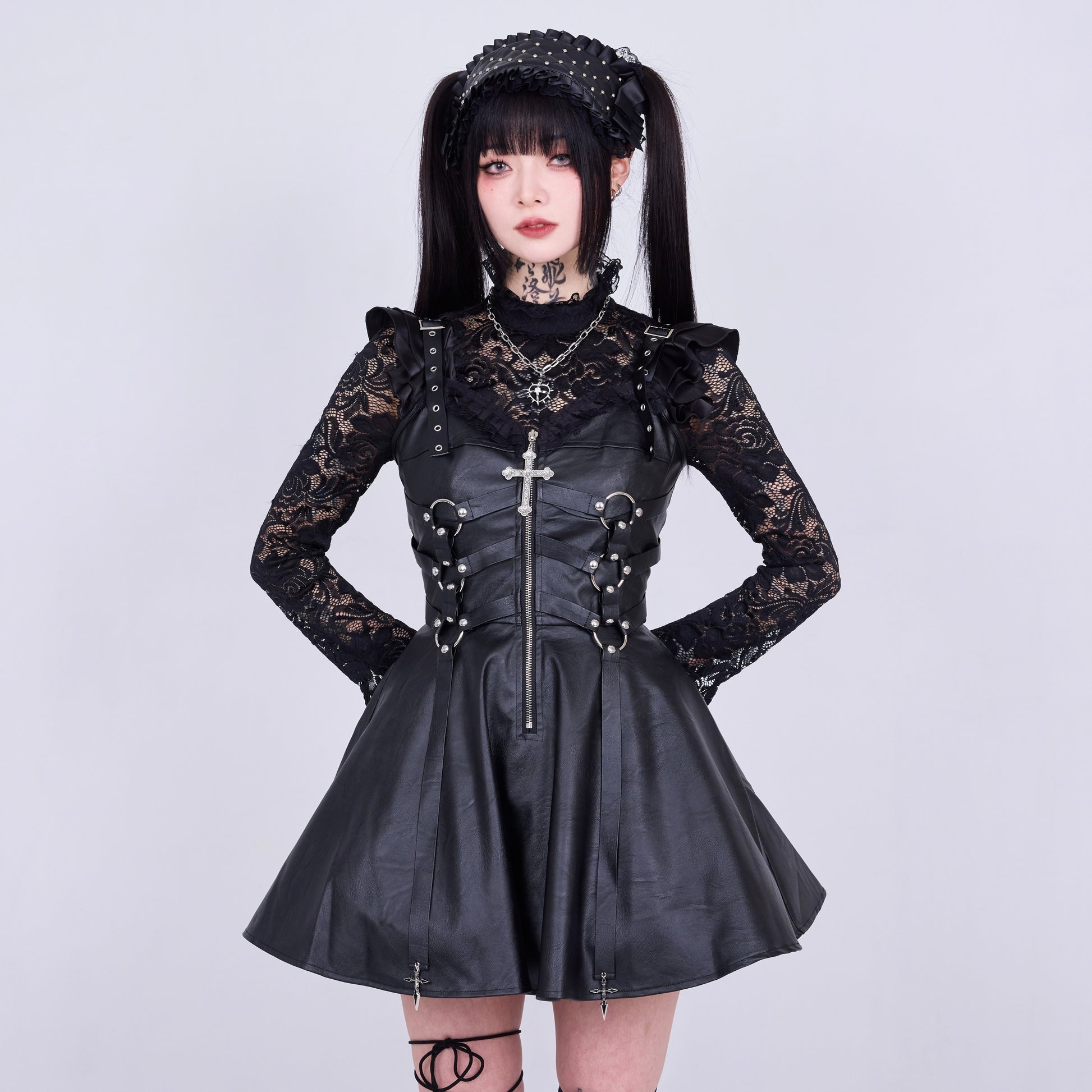 IMVAL / Harness Leather Dress [BLK]