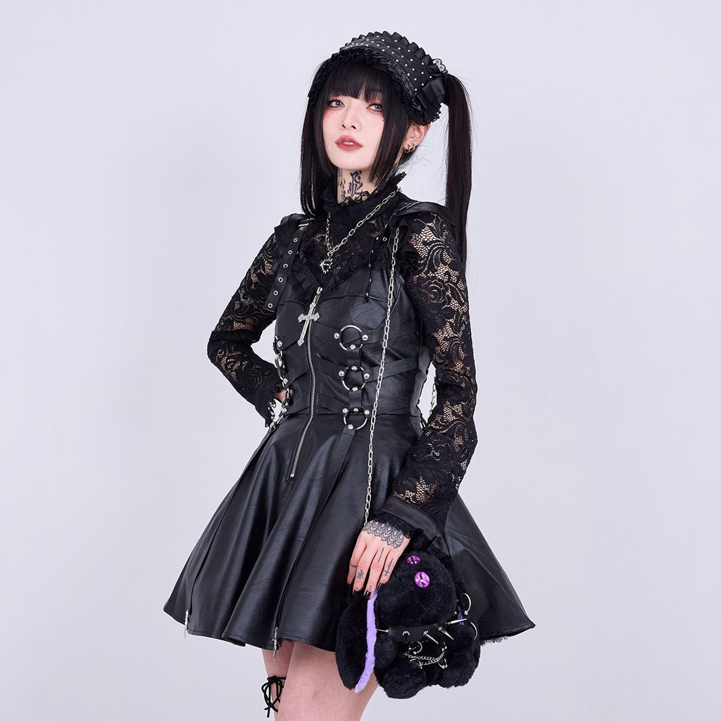 IMVAL / Harness Leather Dress [BLK]