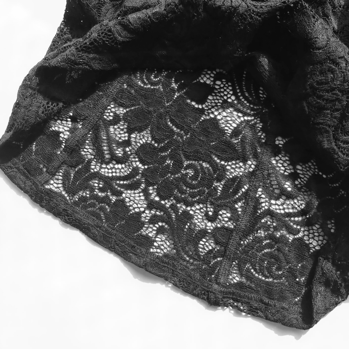 IMVAL / Highneck Lace Blouse [BLK]