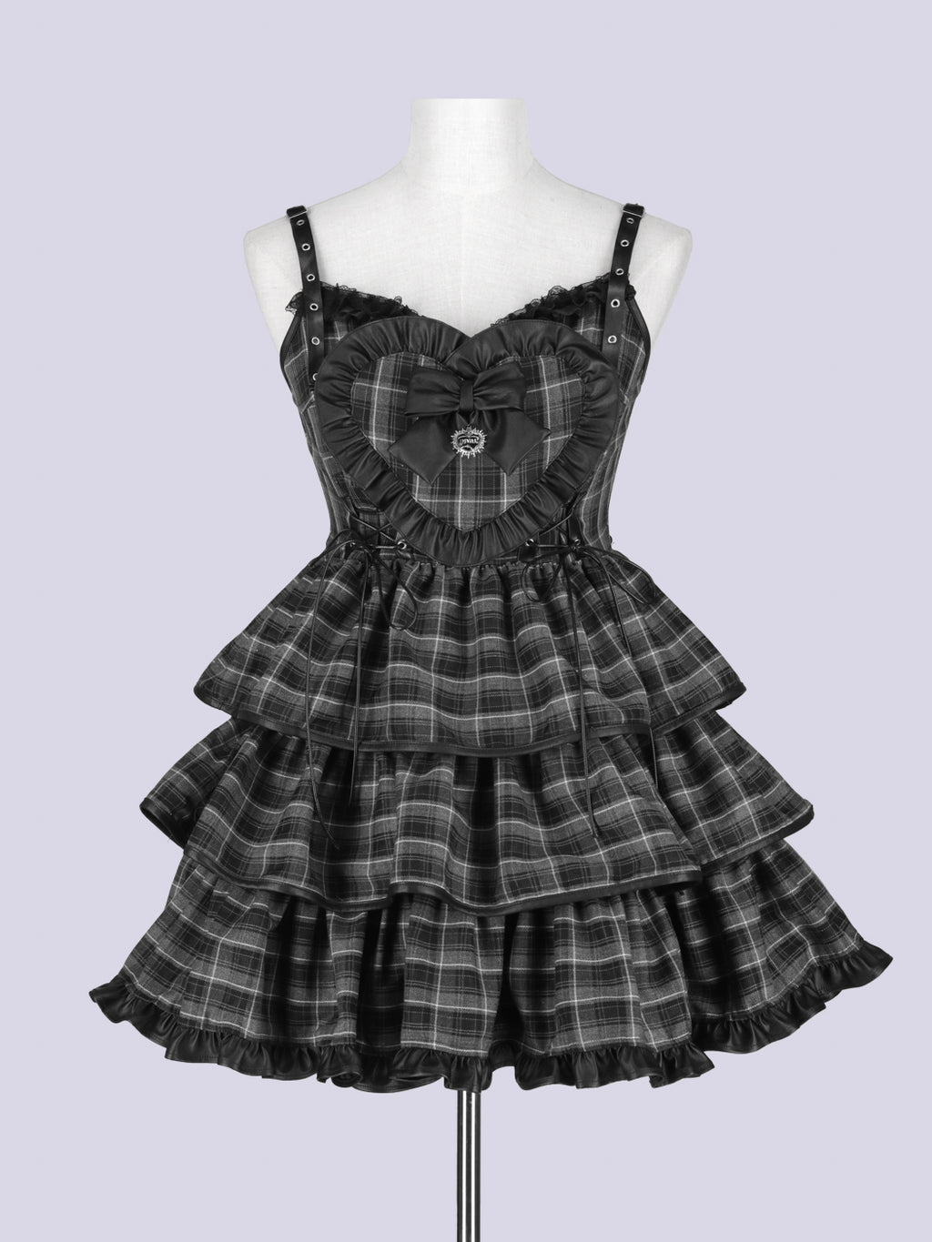 IMVAL / Frill Heart Dress - GRY