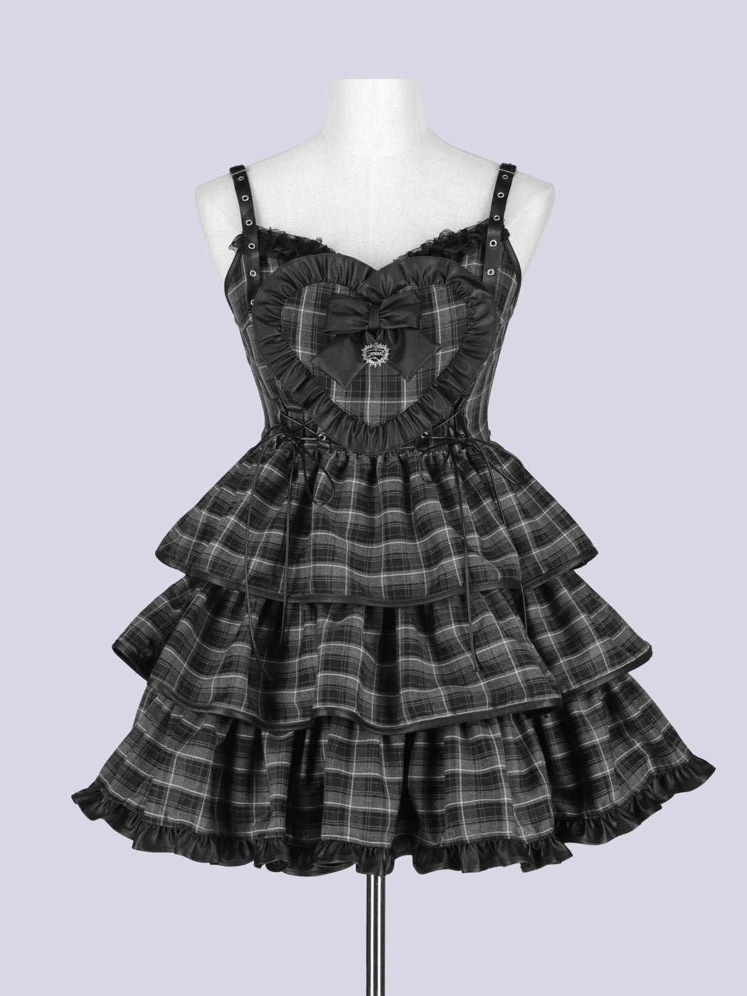IMVAL / Frill Heart Dress - GRY