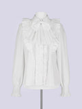 IMVAL / Classical Jabot Blouse - WHT
