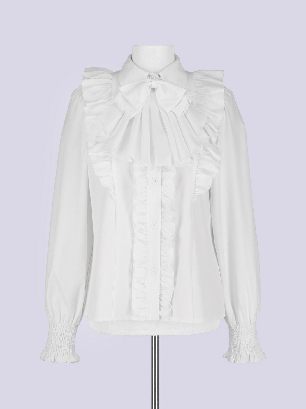 IMVAL / Classical Jabot Blouse - WHT