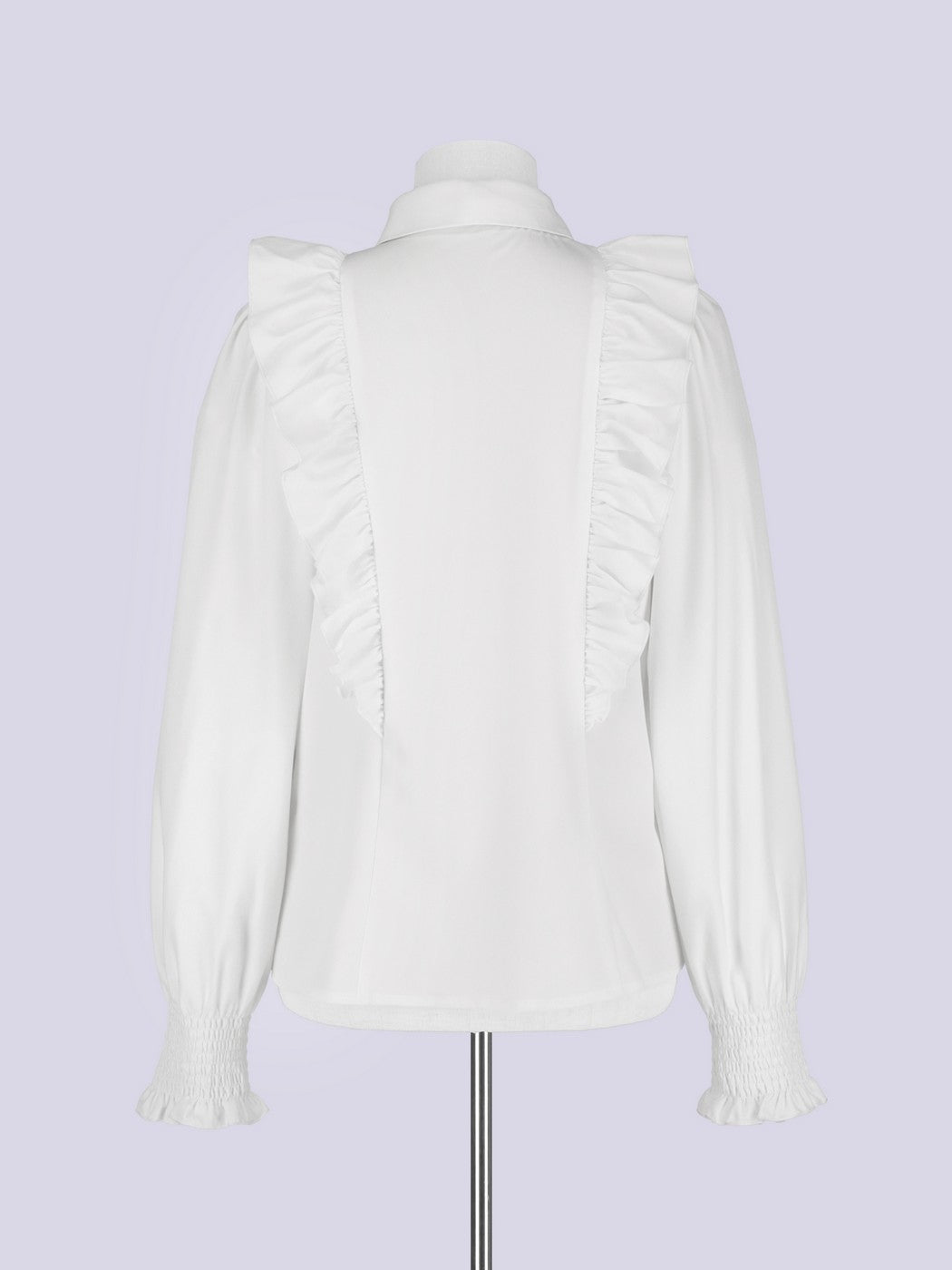 IMVAL / Classical Jabot Blouse - WHT