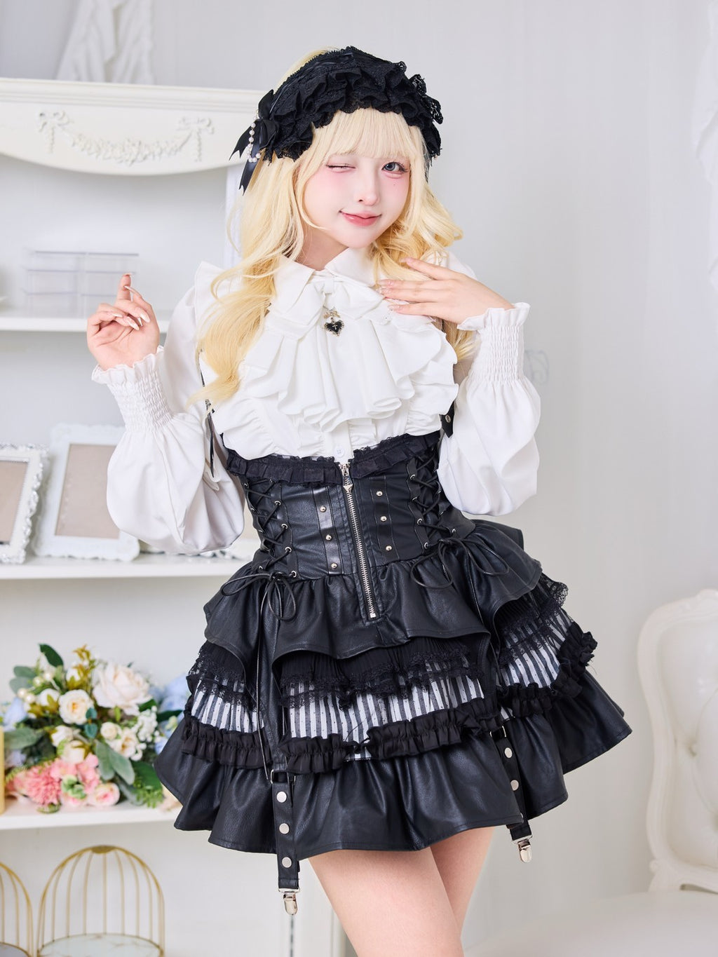 IMVAL / Classical Jabot Blouse - WHT