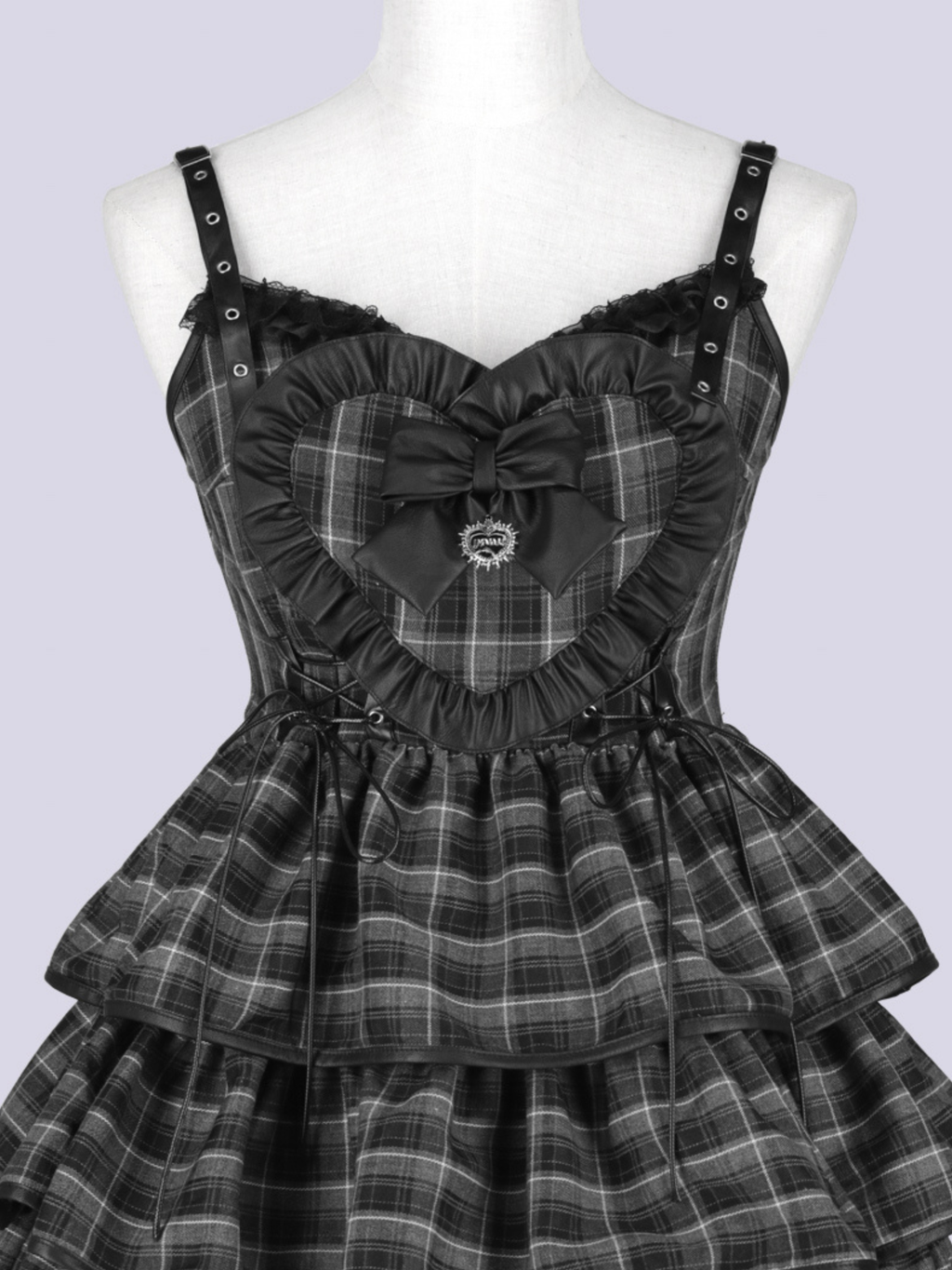 IMVAL / Frill Heart Dress - GRY