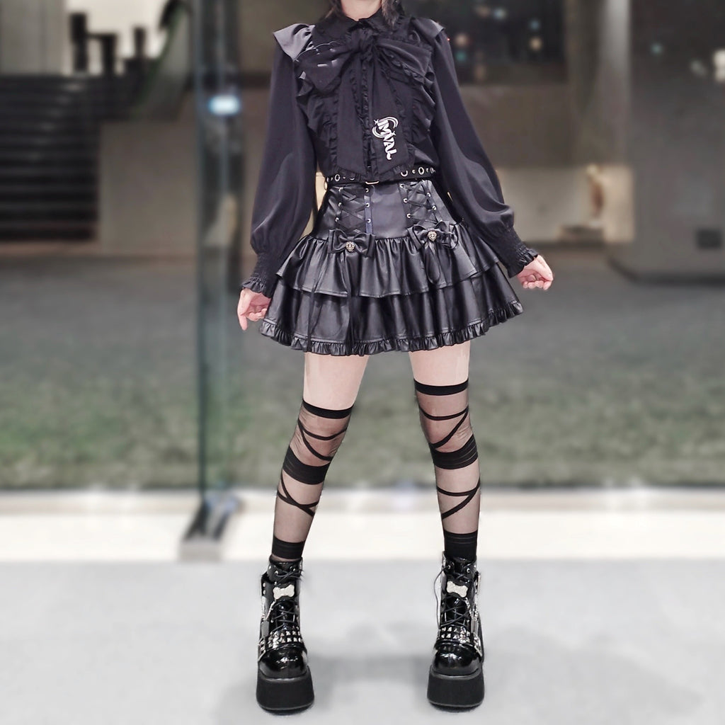 IMVAL / Big Ribbon Shirt［BLK］