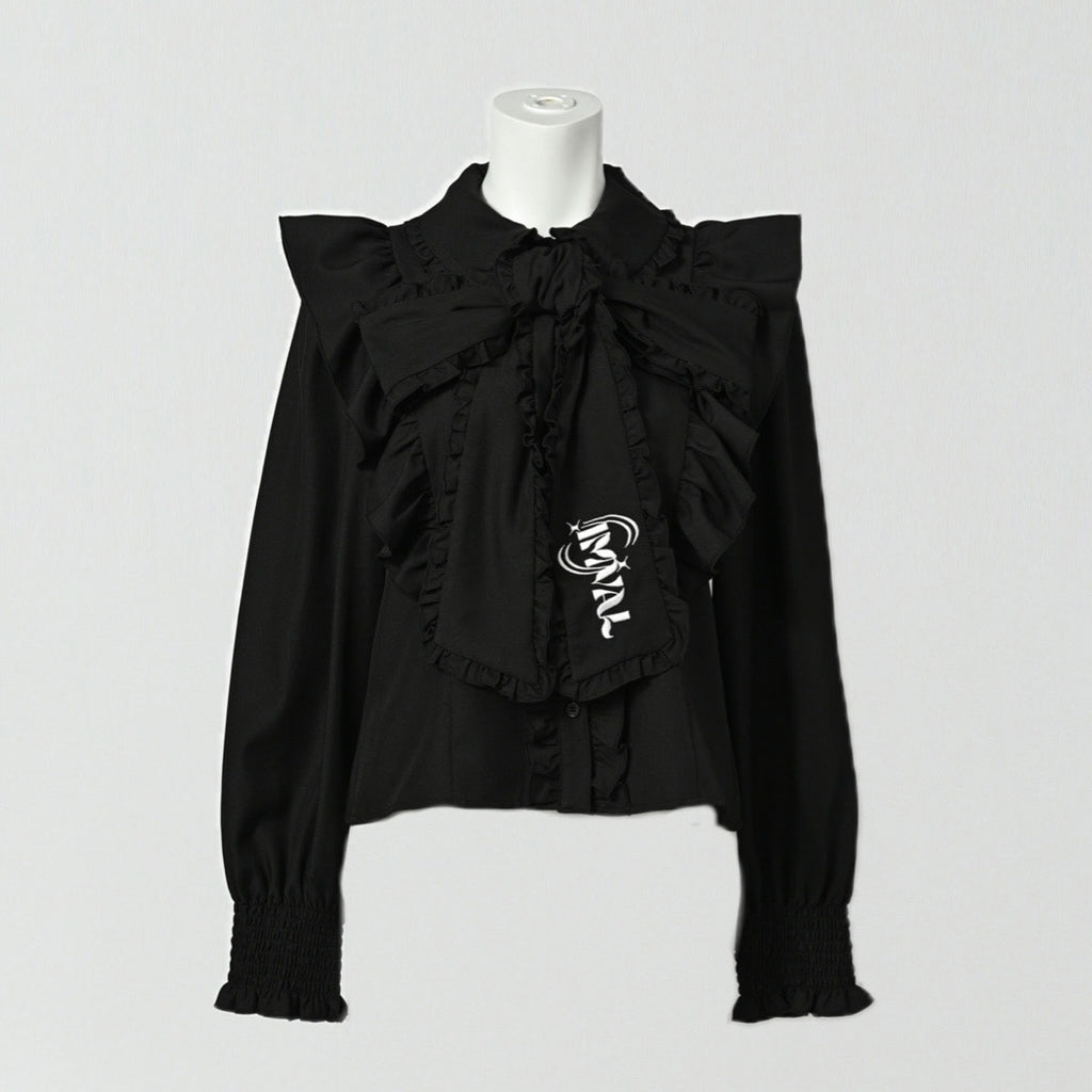 IMVAL / Big Ribbon Shirt［BLK］