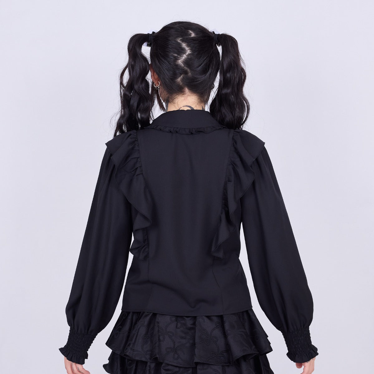IMVAL / Big Ribbon Shirt［BLK］