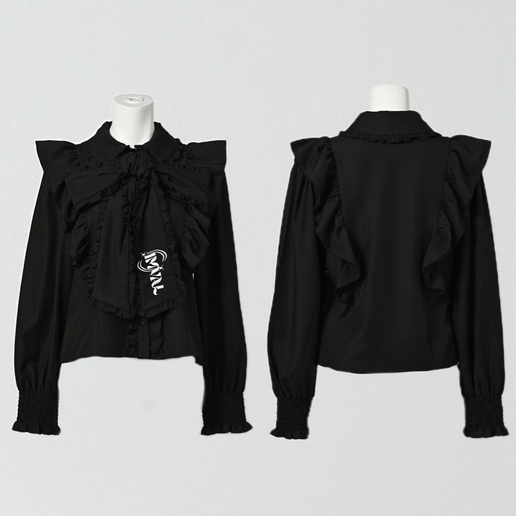 IMVAL / Big Ribbon Shirt［BLK］