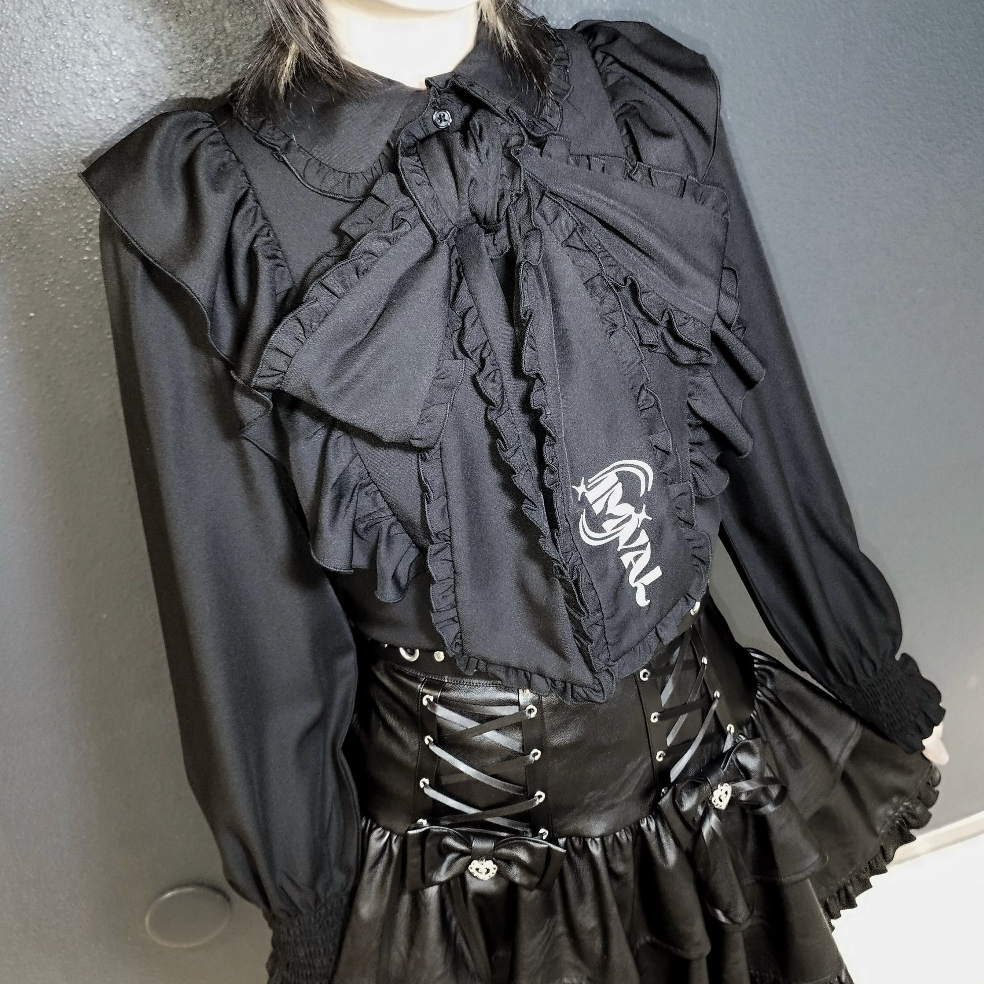 IMVAL / Big Ribbon Shirt［BLK］