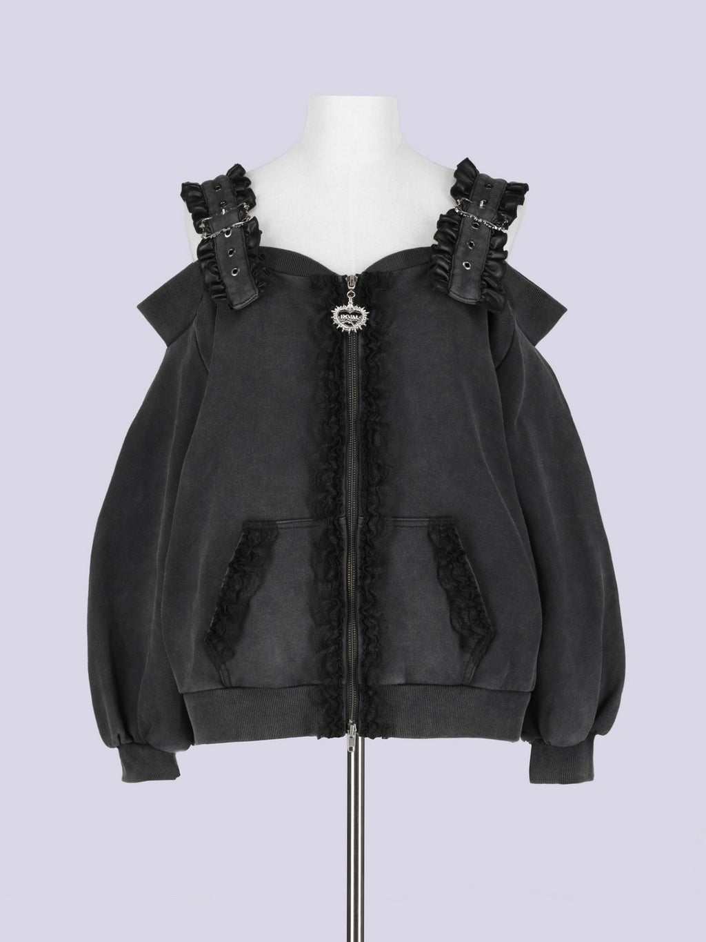 IMVAL / Lace Frill Sweat Series - INK