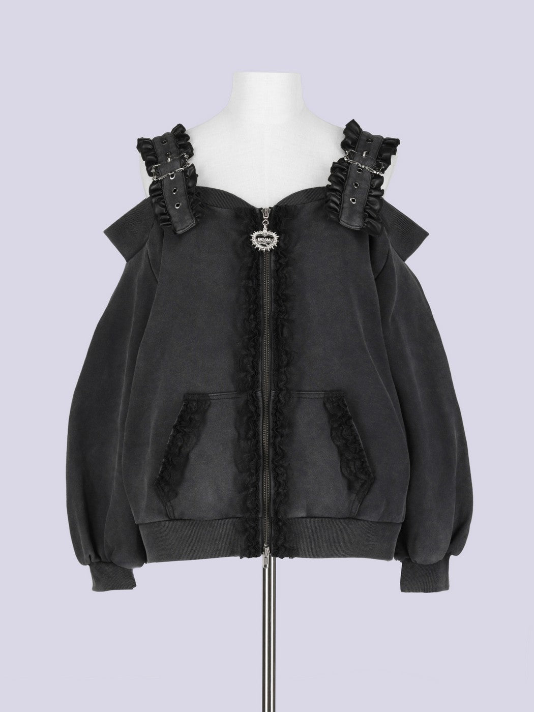IMVAL / Lace Frill Sweat Series - INK