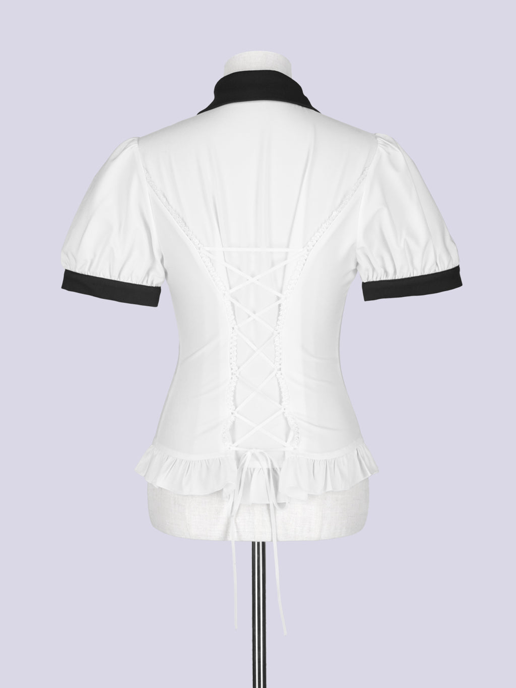 IMVAL / Napoleon Ribbon Blouse - BK×WH