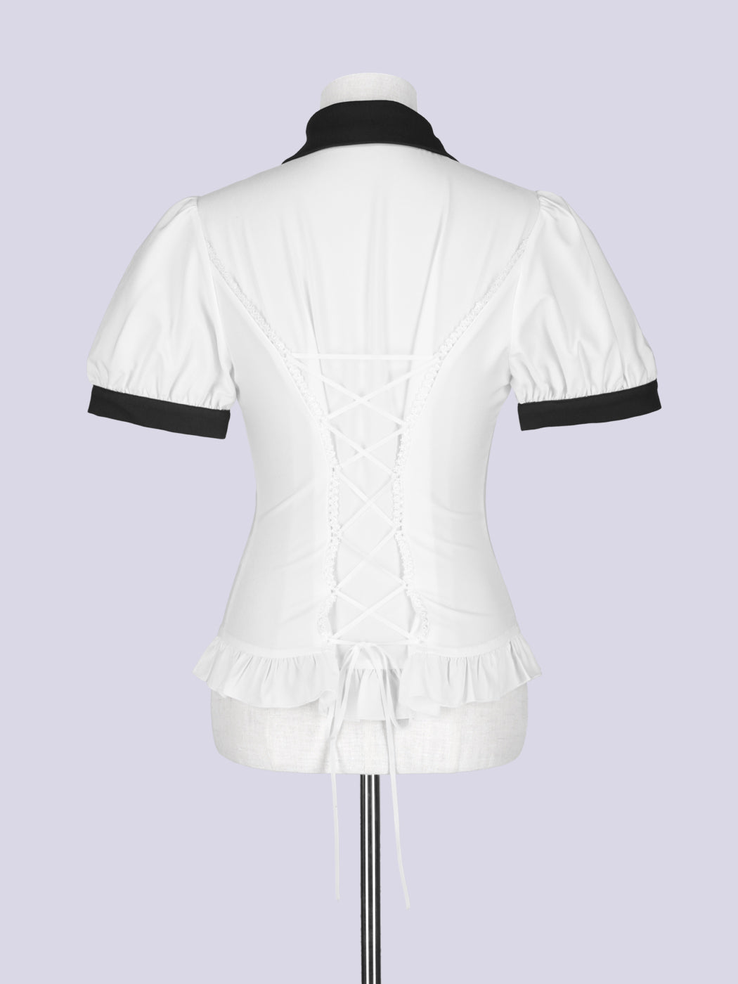 IMVAL / Napoleon Ribbon Blouse - BK×WH