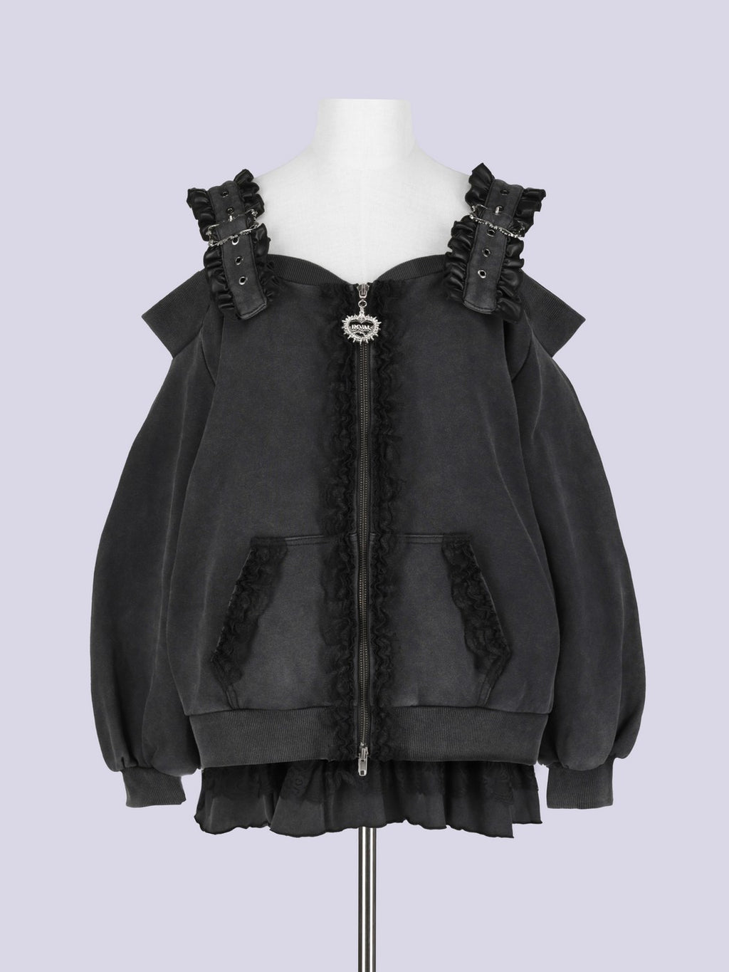 IMVAL / Lace Frill Sweat Series - INK