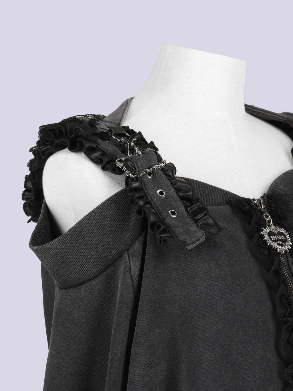 IMVAL / Lace Frill Sweat Series - INK