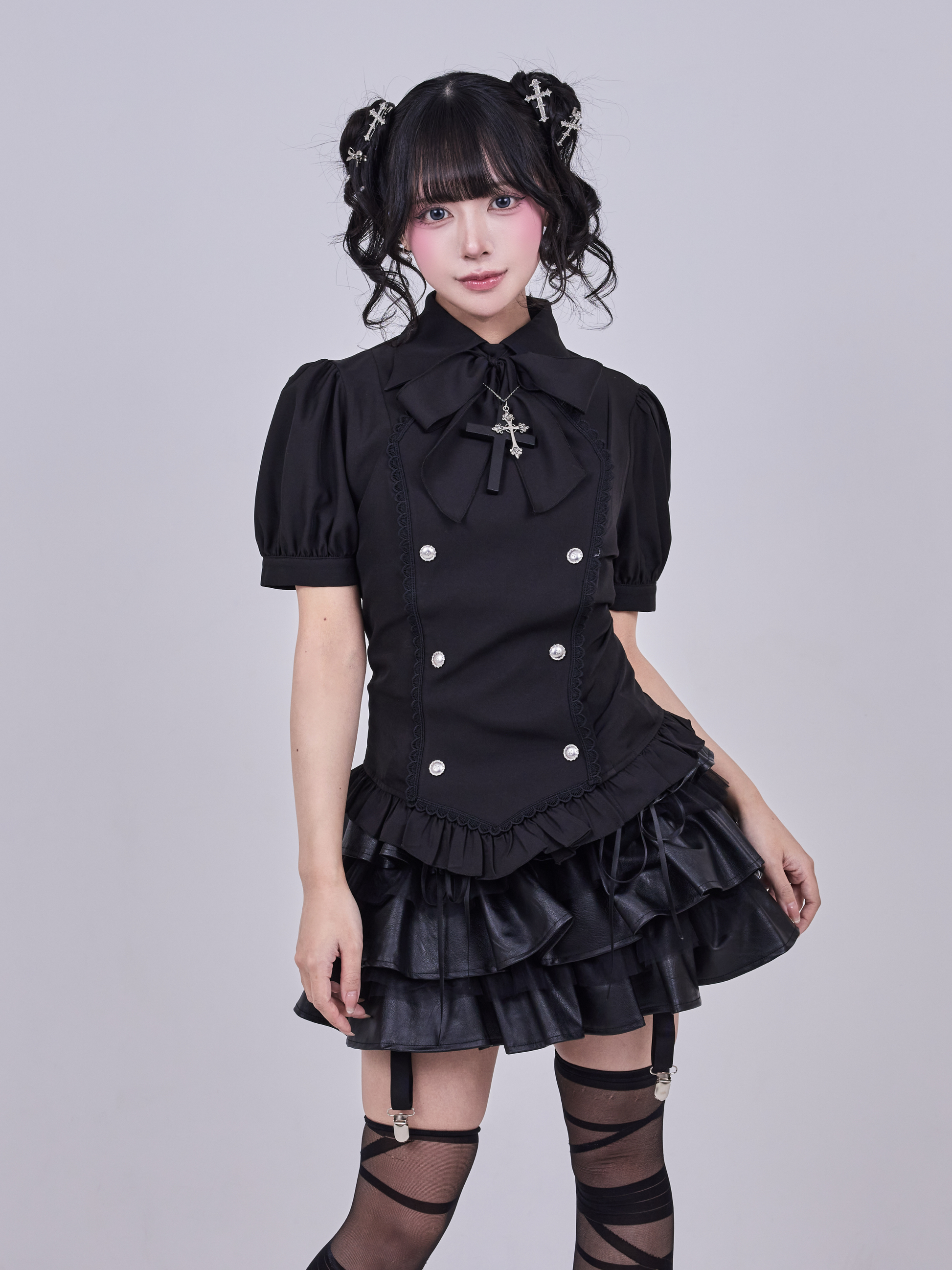 IMVAL / Napoleon Ribbon Blouse - BLK