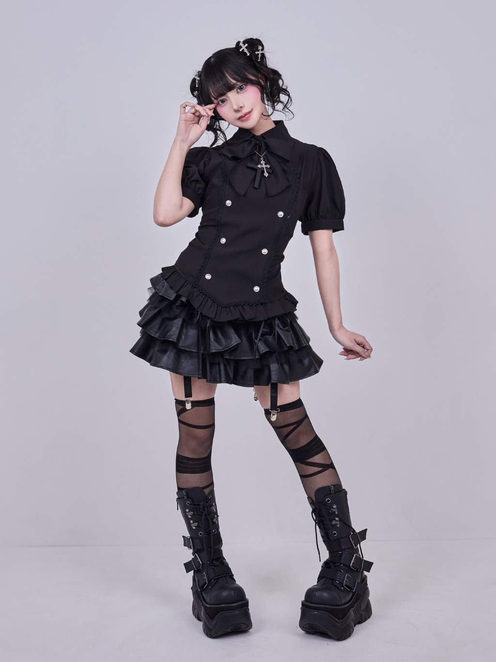 IMVAL / Napoleon Ribbon Blouse - BLK