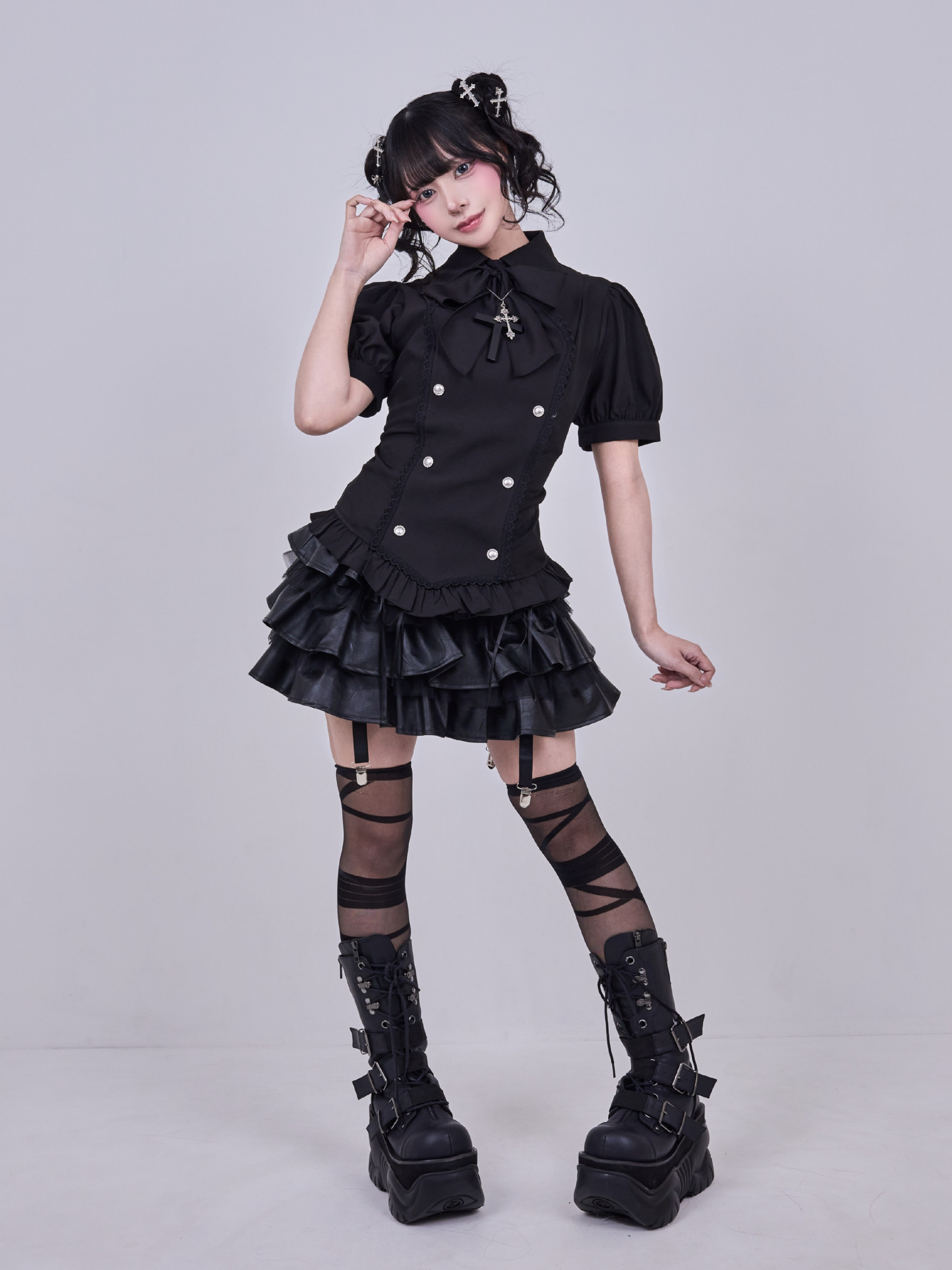 IMVAL / Napoleon Ribbon Blouse - BLK