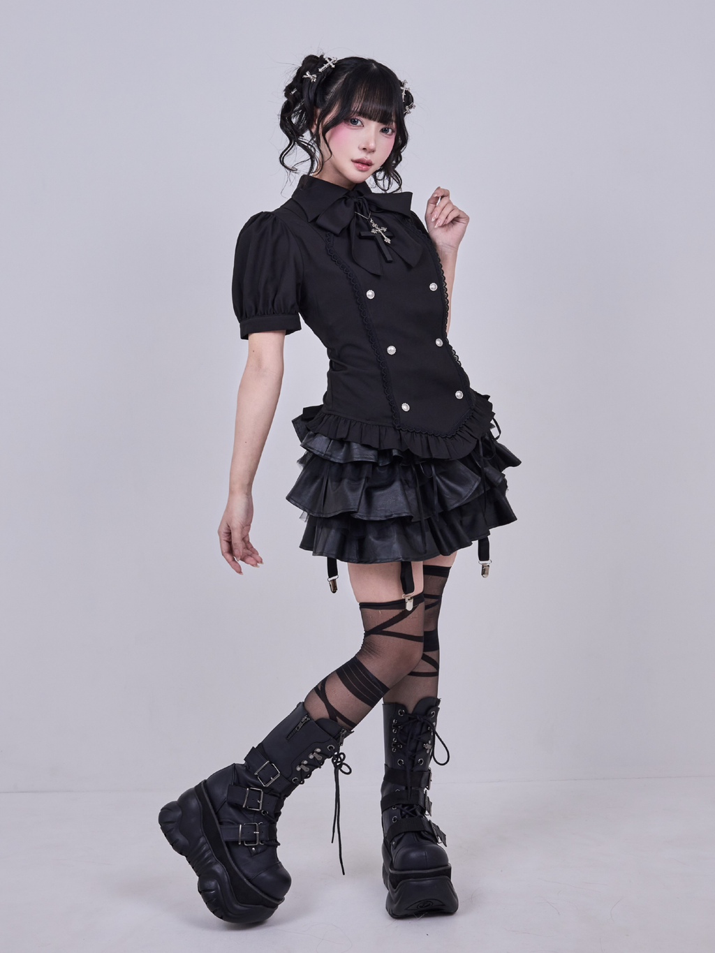 IMVAL / Napoleon Ribbon Blouse - BLK