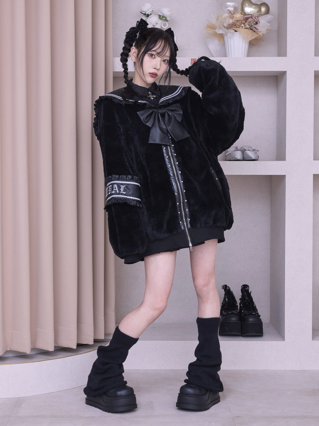 IMVAL / Sailor Ribbon Fur Jacket