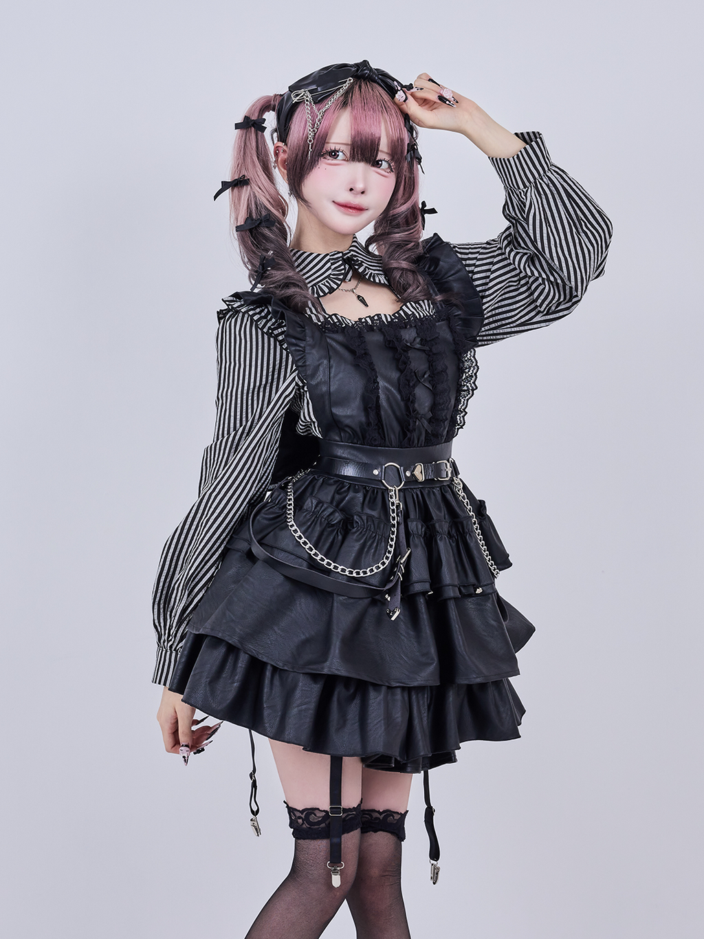 IMVAL / Leather Apron Dress