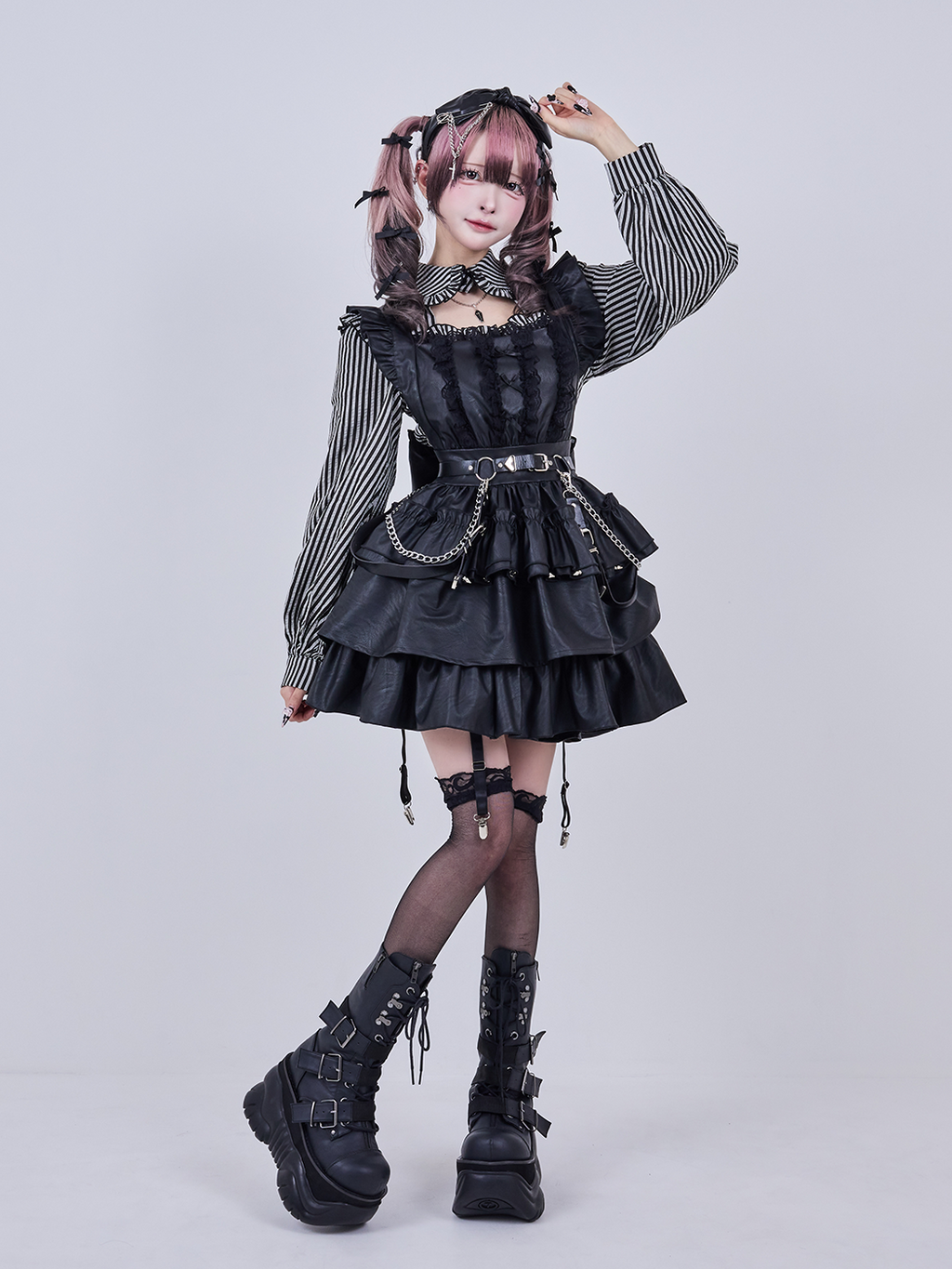 IMVAL / Leather Apron Dress