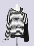 IMVAL / Off-Shoulder Top［BKWH］
