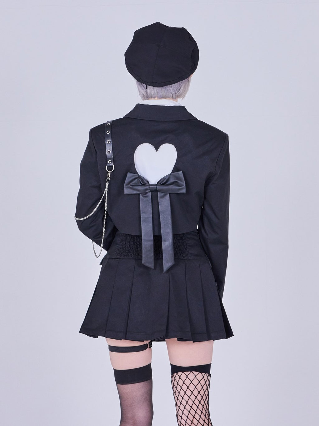 IMVAL / Cut-out Jacket & Skirt Set［BLK］