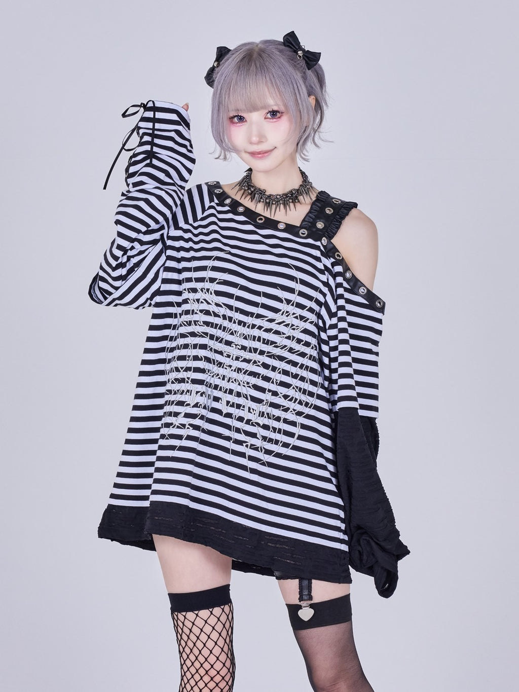 IMVAL / Off-Shoulder Top［BKWH］