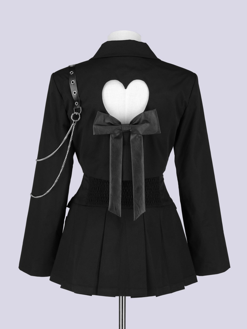 IMVAL / Cut-out Jacket & Skirt Set［BLK］
