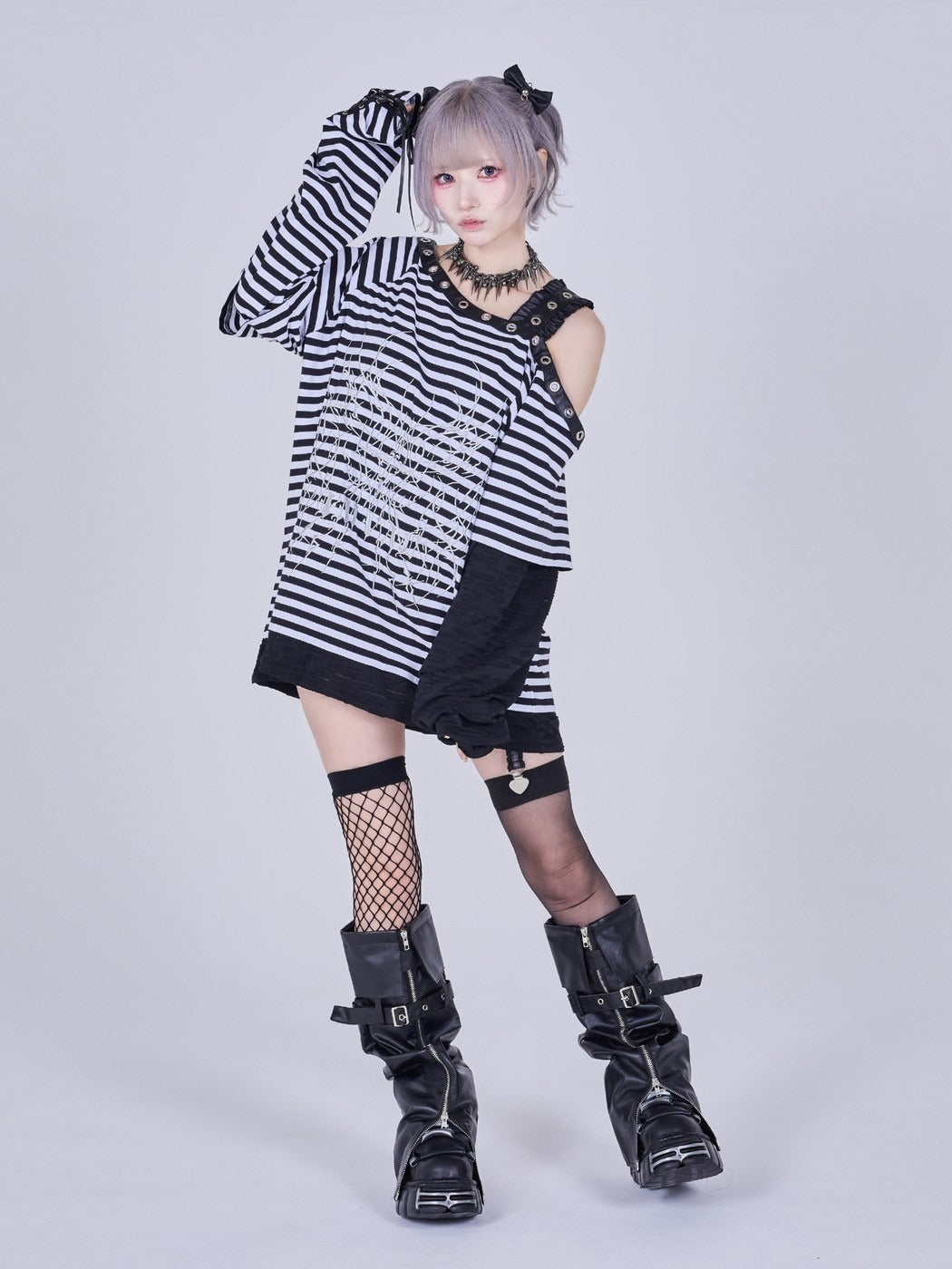 IMVAL / Off-Shoulder Top［BKWH］