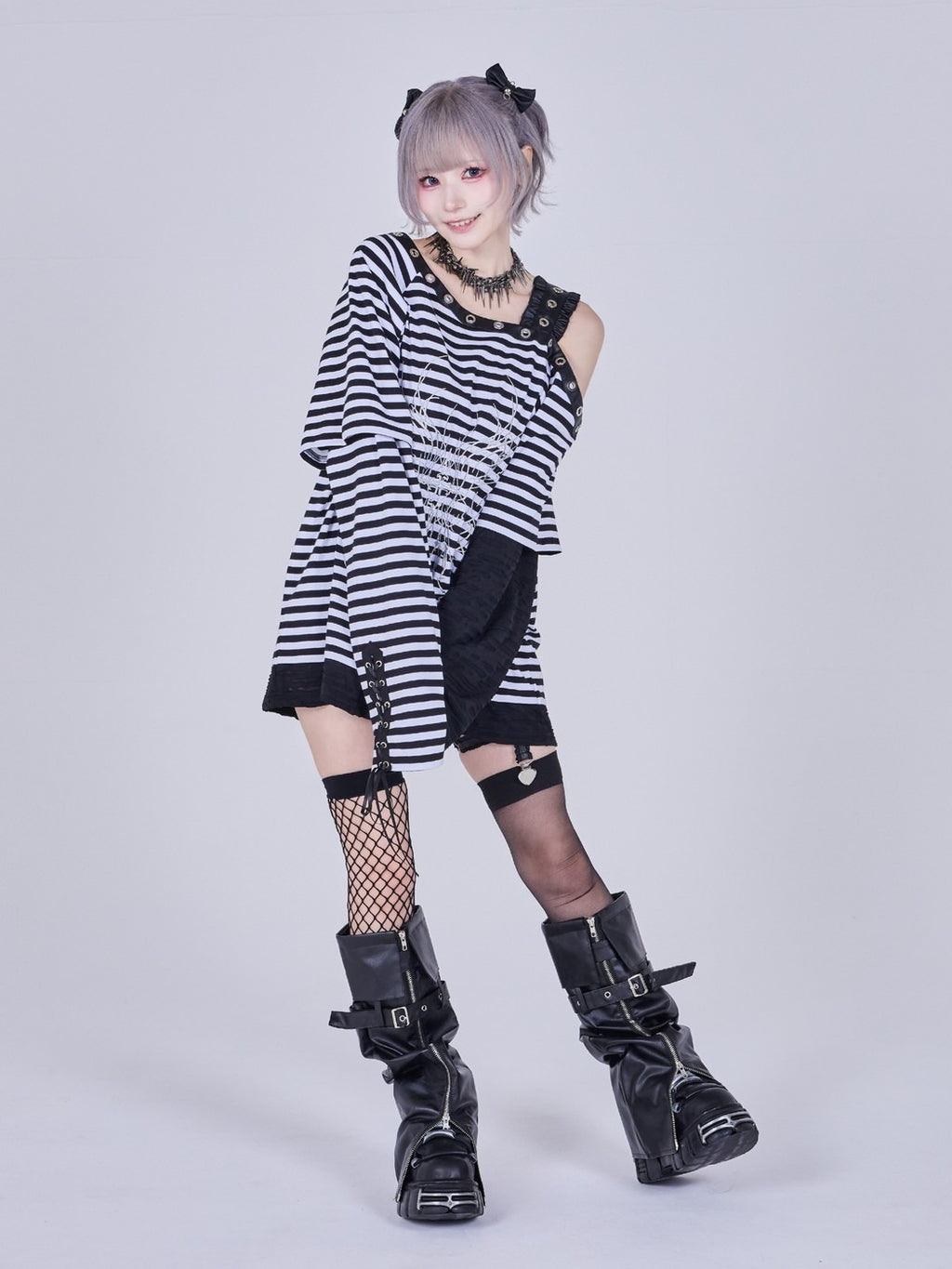 IMVAL / Off-Shoulder Top［BKWH］