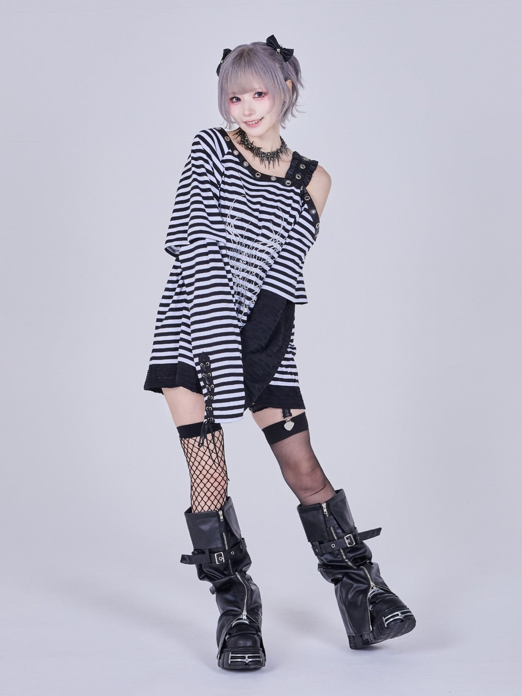 IMVAL / Off-Shoulder Top［BKWH］