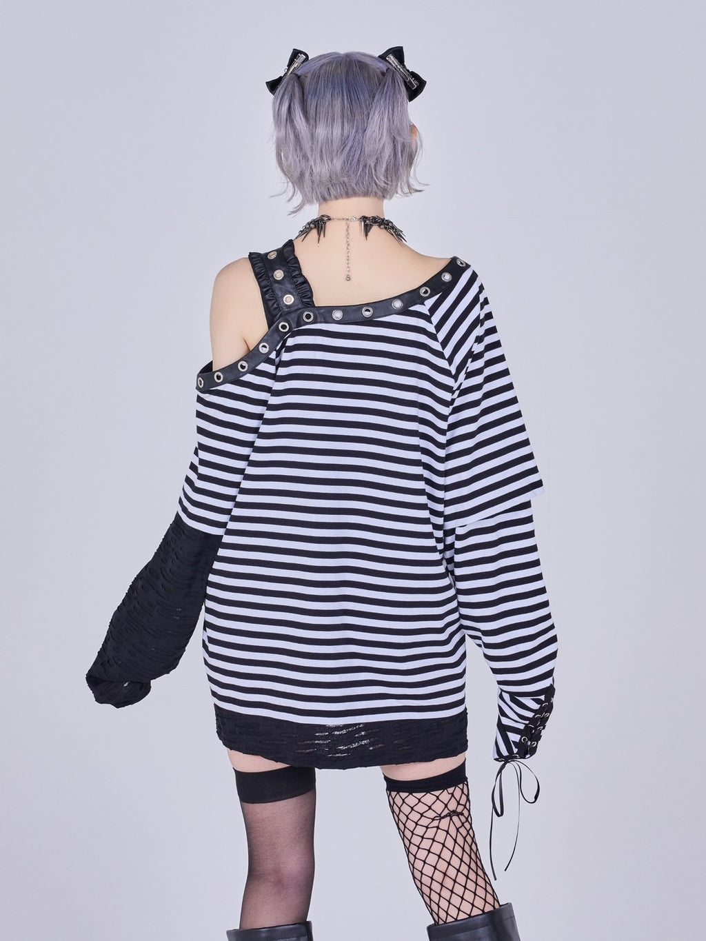 IMVAL / Off-Shoulder Top［BKWH］