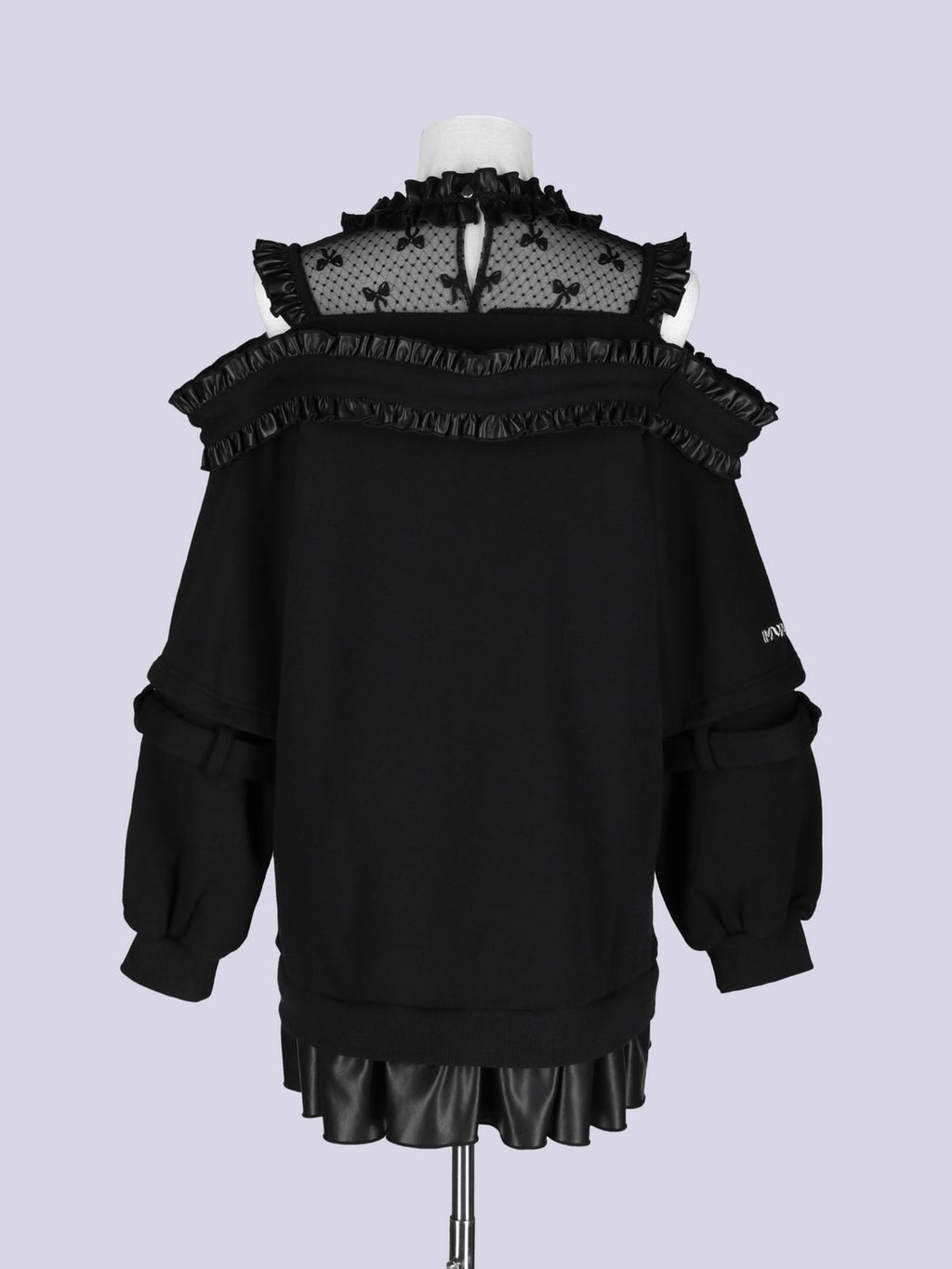 IMVAL / Highneck Off Shoulder Dress［BLK］