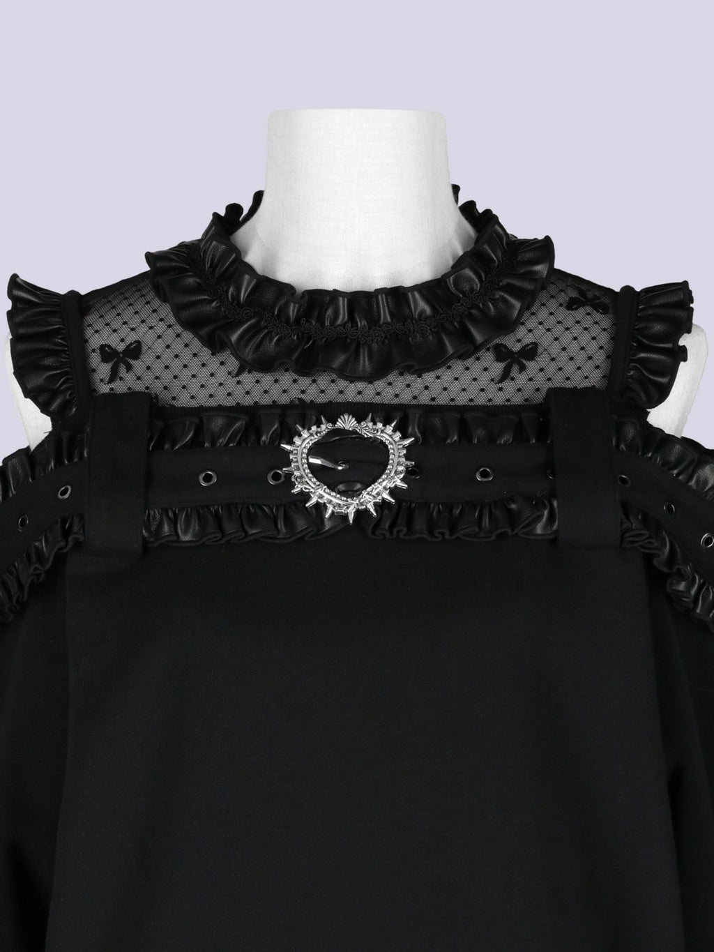 IMVAL / Highneck Off Shoulder Dress［BLK］